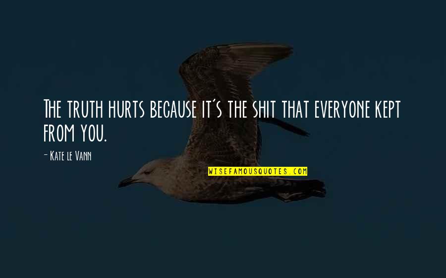 Erreurs Dans Quotes By Kate Le Vann: The truth hurts because it's the shit that