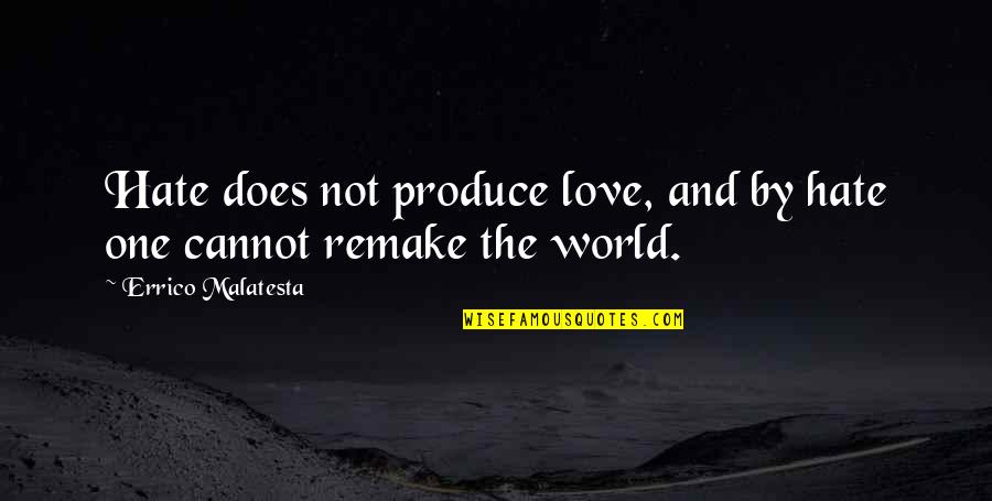 Errico Quotes By Errico Malatesta: Hate does not produce love, and by hate