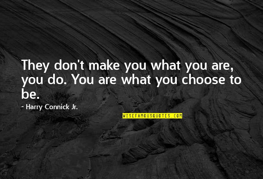 Erschienen Quotes By Harry Connick Jr.: They don't make you what you are, you Erschienen Quotes By Harry Connick Jr.: They don't make you what you are, you