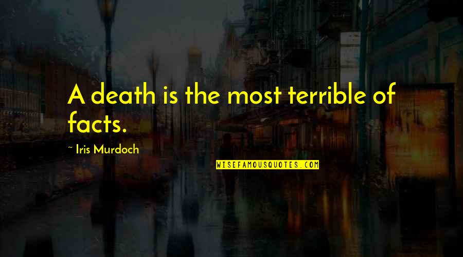 Erseka Quotes By Iris Murdoch: A death is the most terrible of facts.