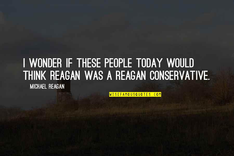Ervaring Slim Quotes By Michael Reagan: I wonder if these people today would think