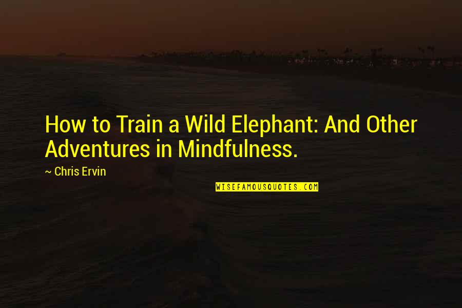 Ervin's Quotes By Chris Ervin: How to Train a Wild Elephant: And Other
