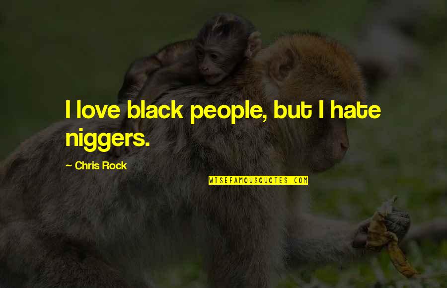 Eryl Cast Quotes By Chris Rock: I love black people, but I hate niggers.