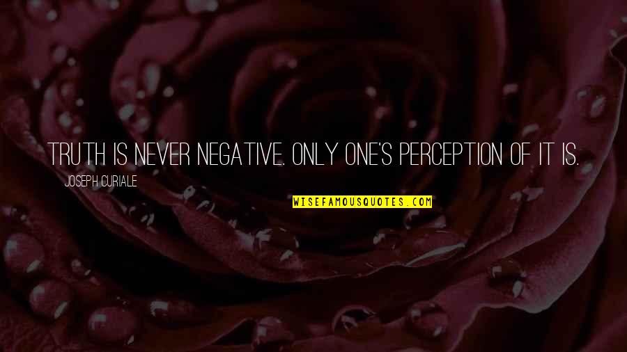 Erythrinus Quotes By Joseph Curiale: Truth is never negative. Only one's perception of Erythrinus Quotes By Joseph Curiale: Truth is never negative. Only one's perception of