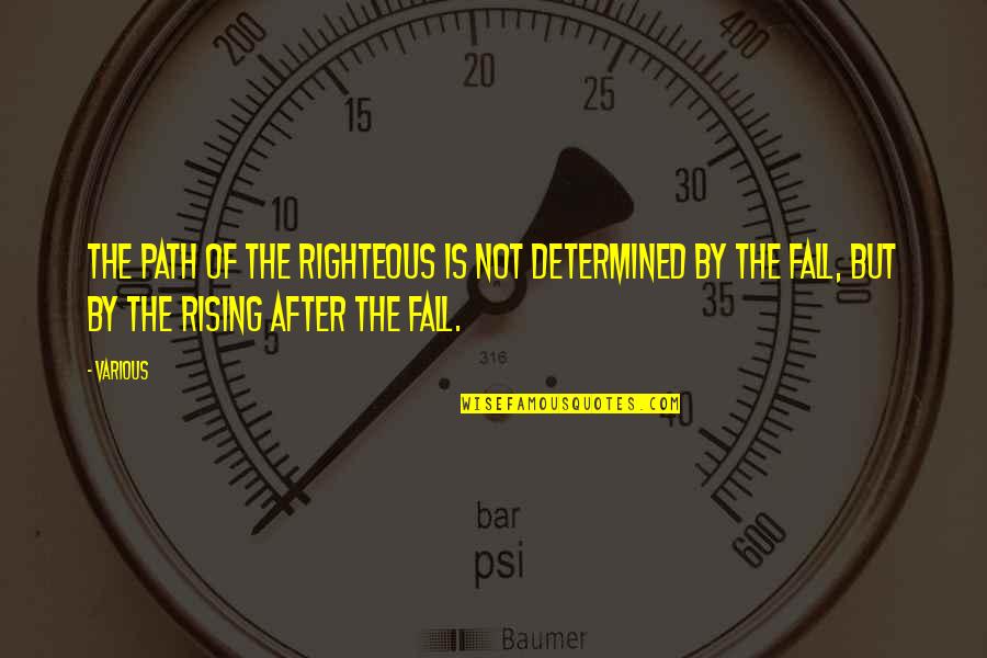 Esbi Quadrant Quotes By Various: The path of the righteous is not determined