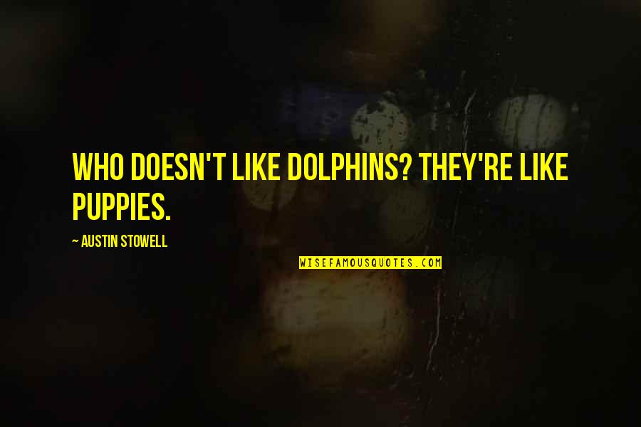 Esbj Rn Svensson Trio Morning Quotes By Austin Stowell: Who doesn't like dolphins? They're like puppies. Esbj Rn Svensson Trio Morning Quotes By Austin Stowell: Who doesn't like dolphins? They're like puppies.