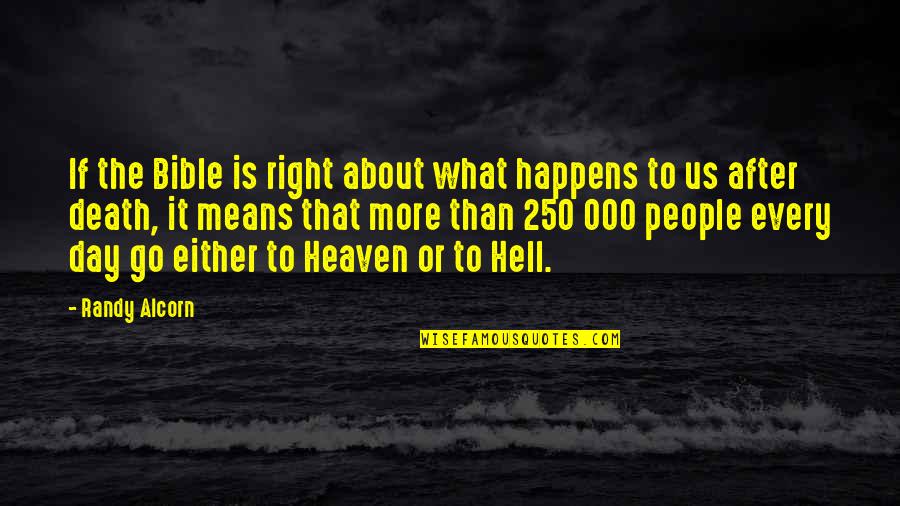 Escamotage 2 Quotes By Randy Alcorn: If the Bible is right about what happens Escamotage 2 Quotes By Randy Alcorn: If the Bible is right about what happens