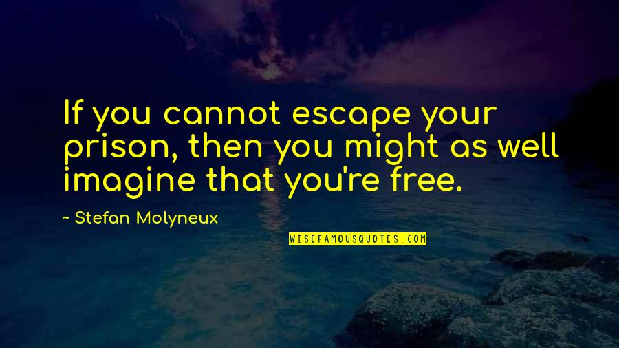 Escape Prison Quotes By Stefan Molyneux: If you cannot escape your prison, then you Escape Prison Quotes By Stefan Molyneux: If you cannot escape your prison, then you