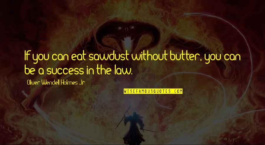 Escarrina Quotes By Oliver Wendell Holmes Jr.: If you can eat sawdust without butter, you