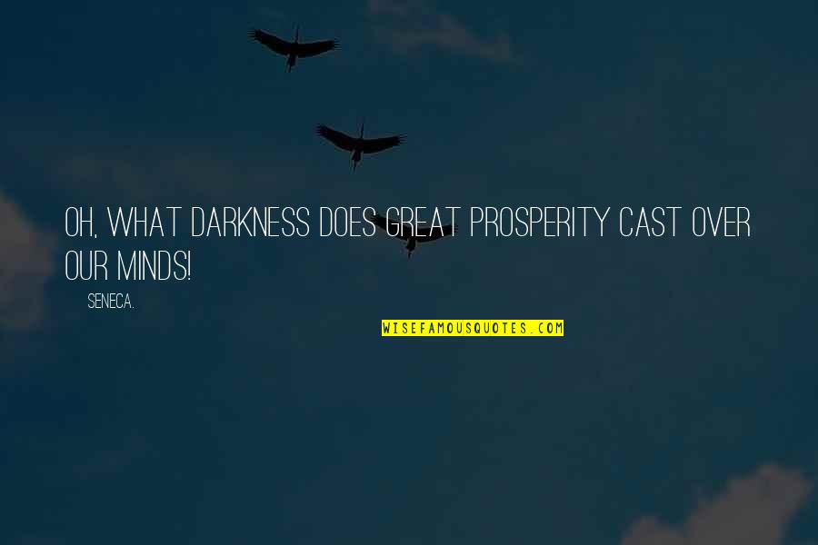 Escobal Silver Quotes By Seneca.: Oh, what darkness does great prosperity cast over