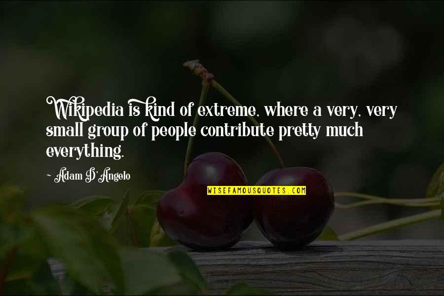 Escojo Definicion Quotes By Adam D'Angelo: Wikipedia is kind of extreme, where a very, Escojo Definicion Quotes By Adam D'Angelo: Wikipedia is kind of extreme, where a very,