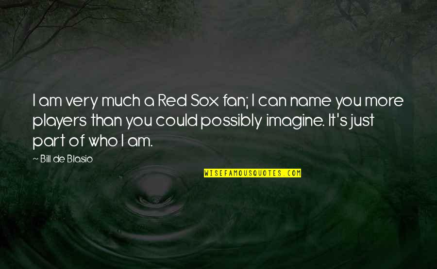 Escudella Stew Quotes By Bill De Blasio: I am very much a Red Sox fan;
