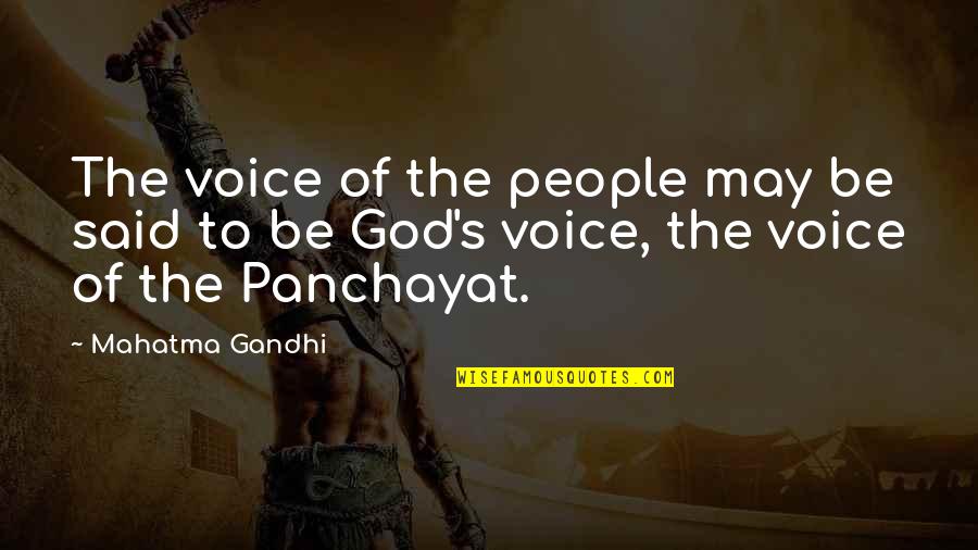 Escueta Sinonimo Quotes By Mahatma Gandhi: The voice of the people may be said