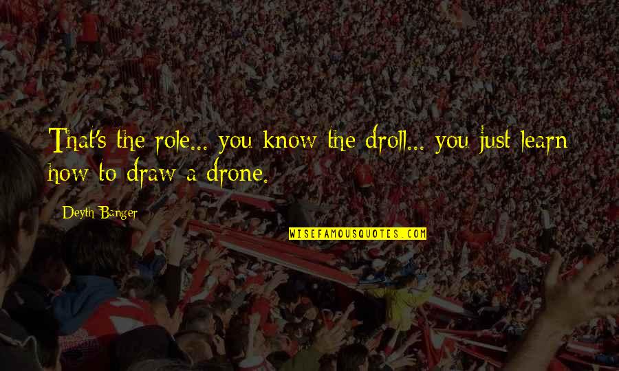 Esercito Della Quotes By Deyth Banger: That's the role... you know the droll... you