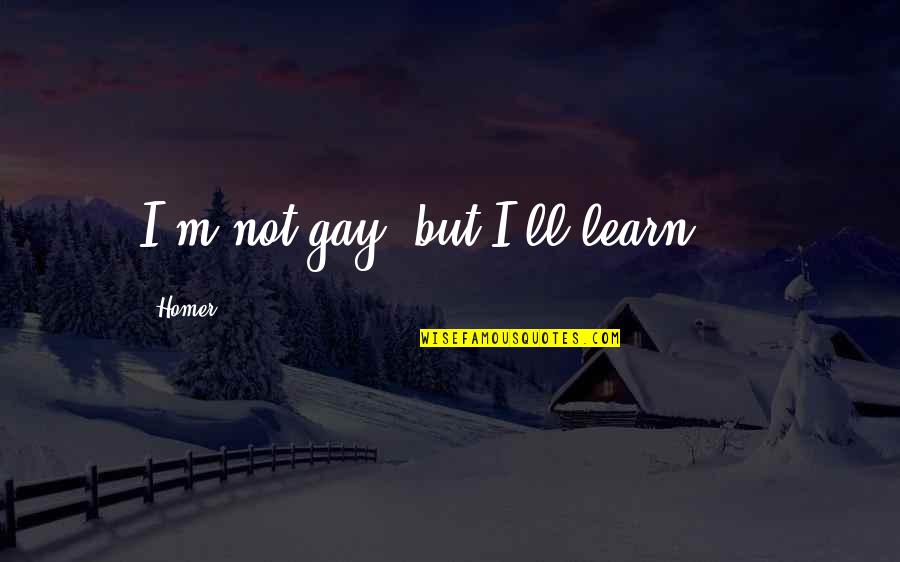 Esercito Napoletano Quotes By Homer: I'm not gay, but I'll learn ...