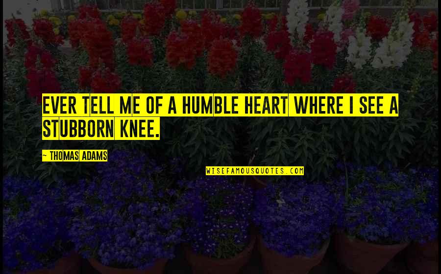 Esfuerza In English Quotes By Thomas Adams: Ever tell me of a humble heart where