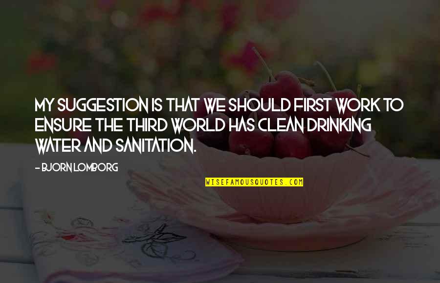 Eshet Chayil Quotes By Bjorn Lomborg: My suggestion is that we should first work