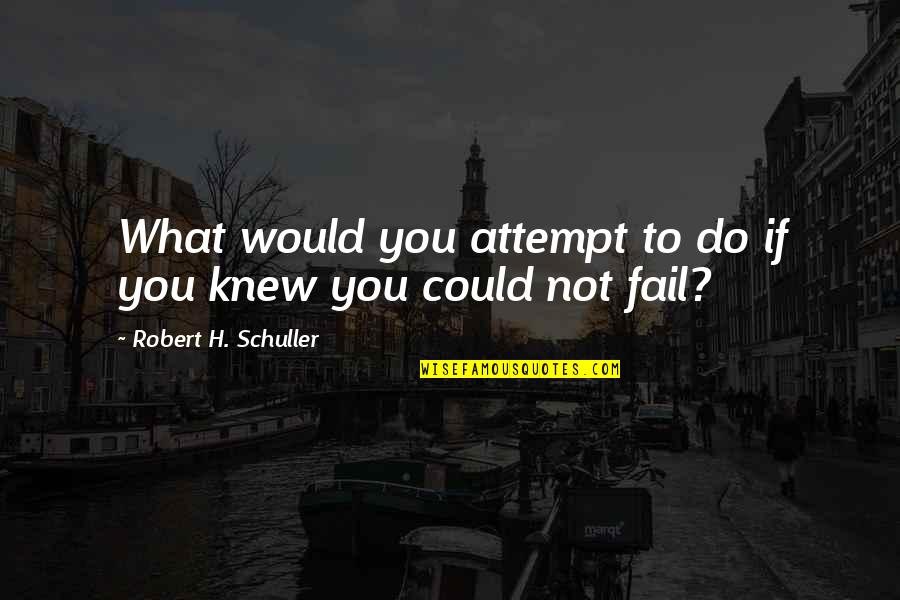 Esisto Fashion Quotes By Robert H. Schuller: What would you attempt to do if you