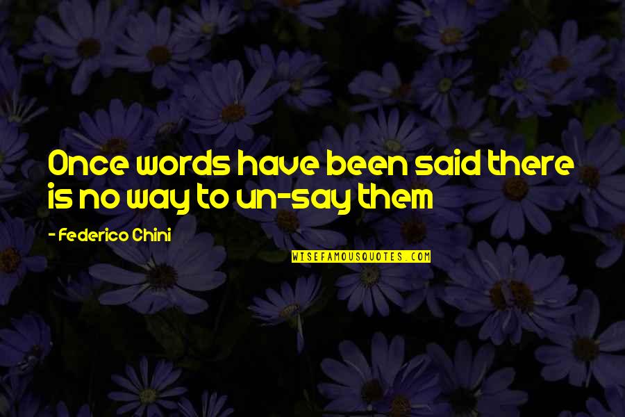 Esmail Quotes By Federico Chini: Once words have been said there is no Esmail Quotes By Federico Chini: Once words have been said there is no