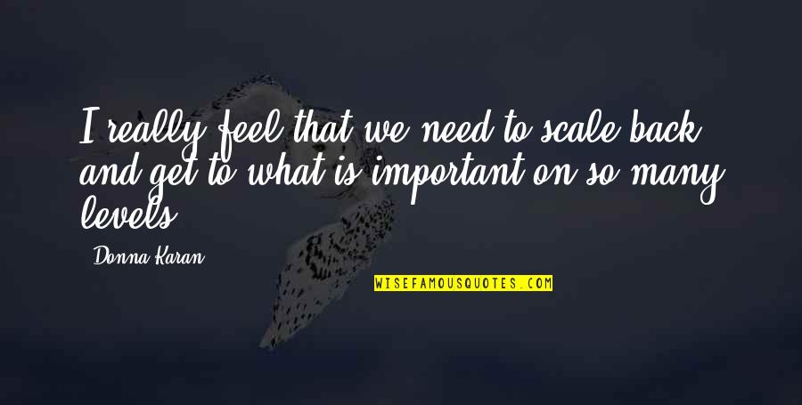 Esmeron Quotes By Donna Karan: I really feel that we need to scale Esmeron Quotes By Donna Karan: I really feel that we need to scale