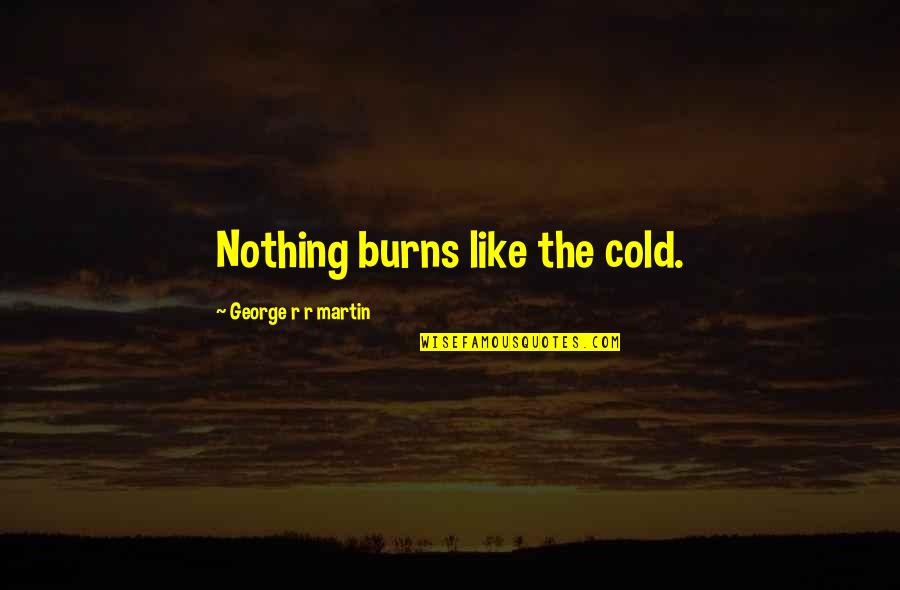 Esp Rons Recevoir De Vos Nouvelles Tr S Bient T Quotes By George R R Martin: Nothing burns like the cold. Esp Rons Recevoir De Vos Nouvelles Tr S Bient T Quotes By George R R Martin: Nothing burns like the cold.