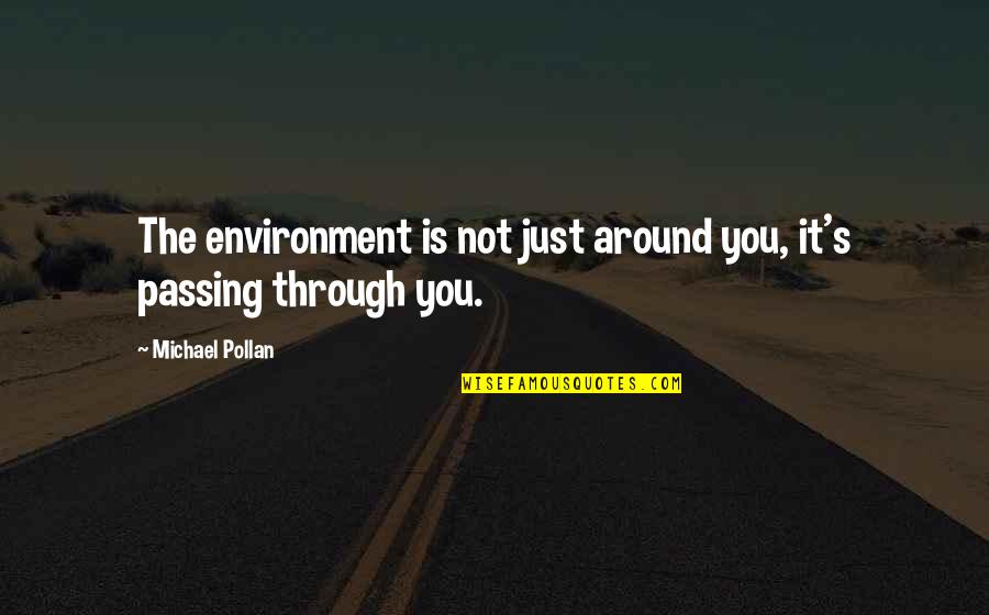 Espairecer Quotes By Michael Pollan: The environment is not just around you, it's Espairecer Quotes By Michael Pollan: The environment is not just around you, it's