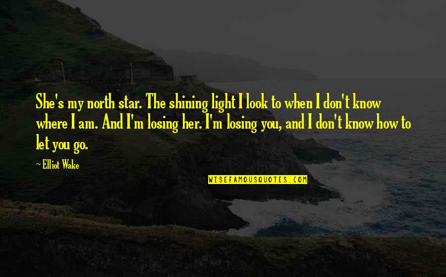 Especular Gyf Quotes By Elliot Wake: She's my north star. The shining light I Especular Gyf Quotes By Elliot Wake: She's my north star. The shining light I