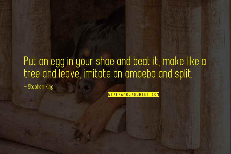 Esperanto Dictionary Quotes By Stephen King: Put an egg in your shoe and beat