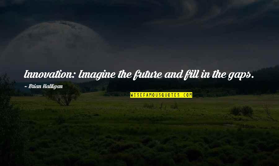 Esperen Quotes By Brian Halligan: Innovation: Imagine the future and fill in the