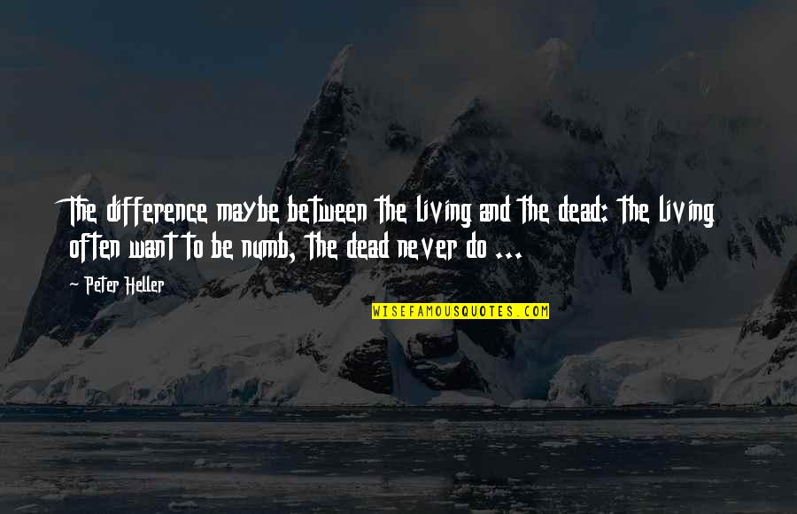 Espiritanos Quotes By Peter Heller: The difference maybe between the living and the
