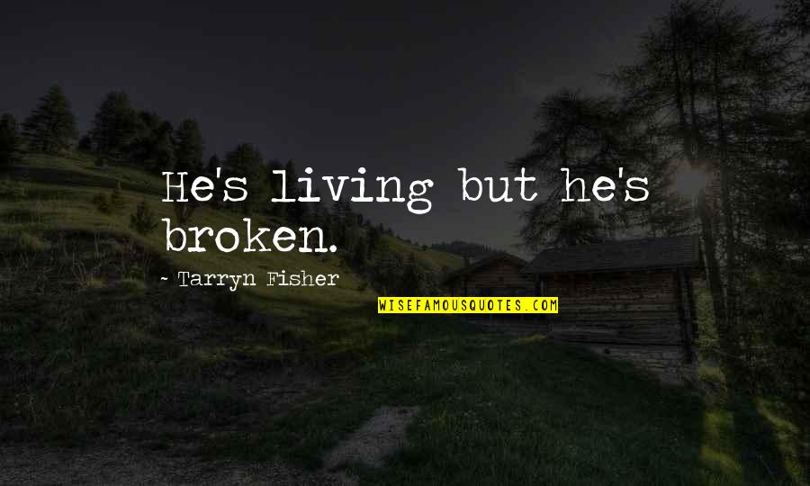 Esquematico Jcbs6305k255 Quotes By Tarryn Fisher: He's living but he's broken.
