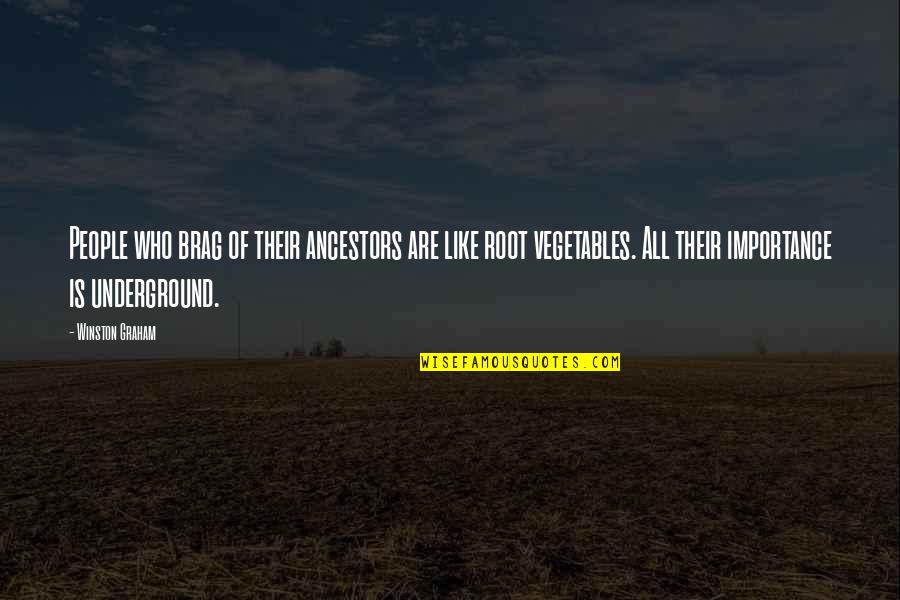 Esquivel Construction Quotes By Winston Graham: People who brag of their ancestors are like Esquivel Construction Quotes By Winston Graham: People who brag of their ancestors are like