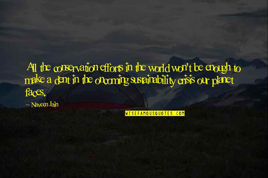 Essay About Making A Mistake Quotes By Naveen Jain: All the conservation efforts in the world won't