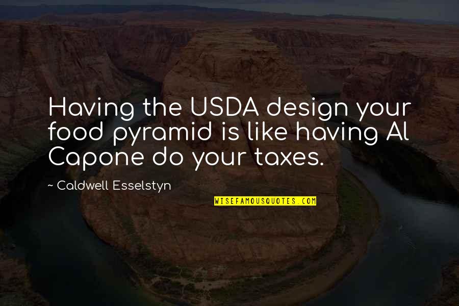 Esselstyn Quotes By Caldwell Esselstyn: Having the USDA design your food pyramid is
