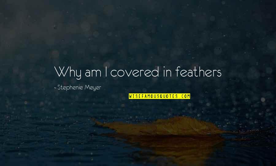 Essene Bread Quotes By Stephenie Meyer: Why am I covered in feathers Essene Bread Quotes By Stephenie Meyer: Why am I covered in feathers
