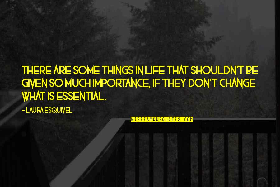 Essential Things Quotes By Laura Esquivel: There are some things in life that shouldn't