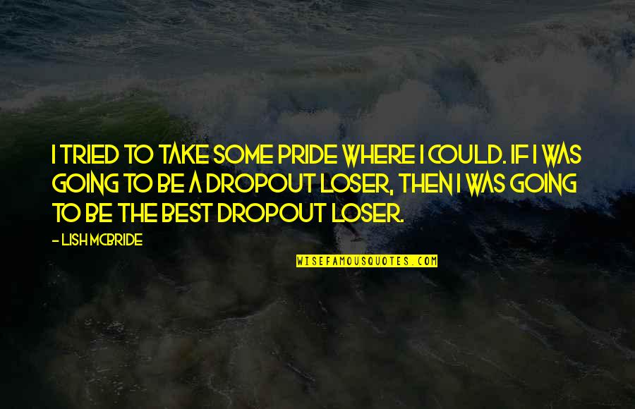Essentiel Elements Quotes By Lish McBride: I tried to take some pride where I Essentiel Elements Quotes By Lish McBride: I tried to take some pride where I