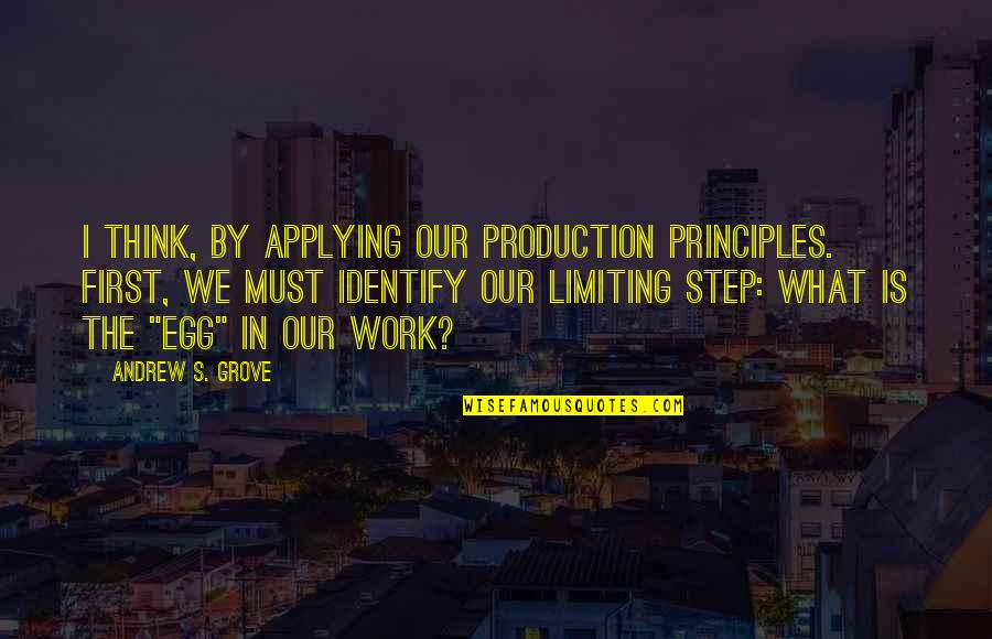 Establishing Ground Rules Quotes By Andrew S. Grove: I think, by applying our production principles. First,