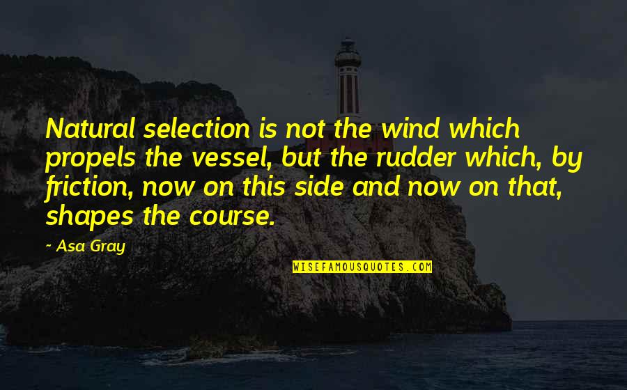 Estacionamientos Quotes By Asa Gray: Natural selection is not the wind which propels
