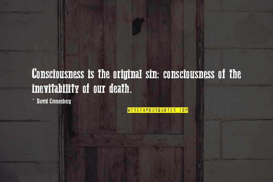 Estalagem Ponta Quotes By David Cronenberg: Consciousness is the original sin: consciousness of the
