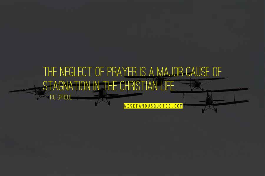 Estando Translation Quotes By R.C. Sproul: The neglect of prayer is a major cause