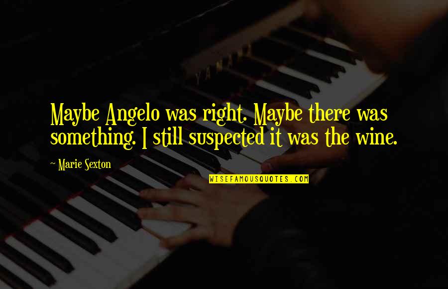 Estaran Aprendiendo Quotes By Marie Sexton: Maybe Angelo was right. Maybe there was something.