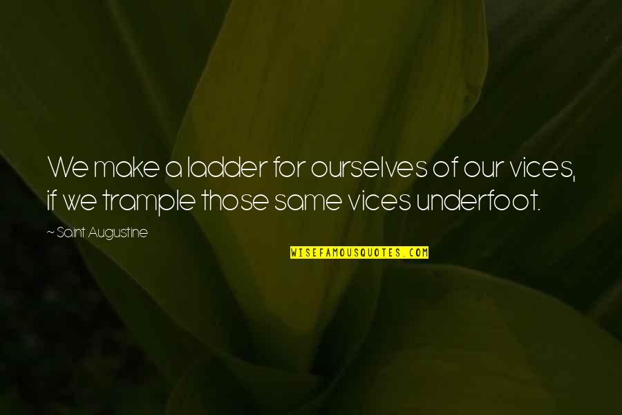 Estatales In English Quotes By Saint Augustine: We make a ladder for ourselves of our