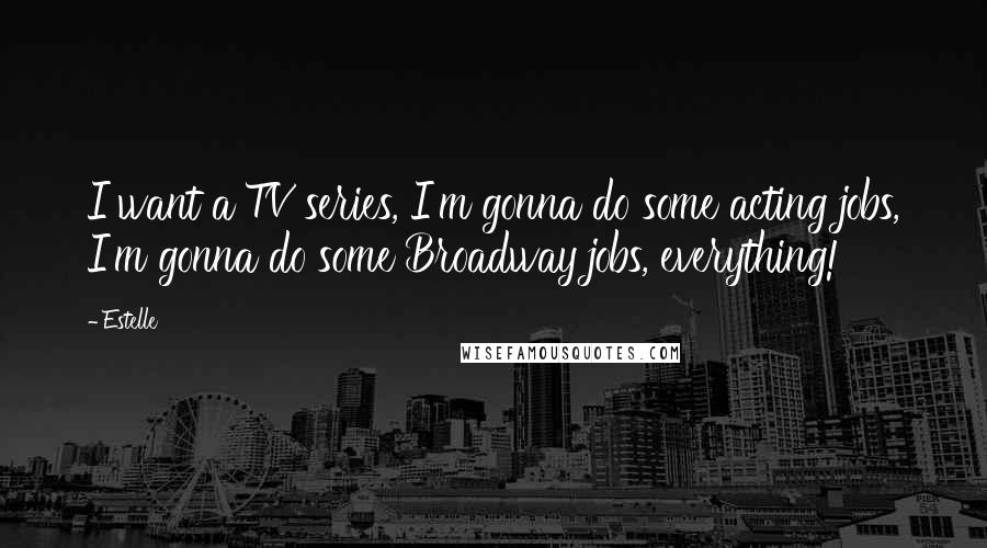 Estelle quotes: I want a TV series, I'm gonna do some acting jobs, I'm gonna do some Broadway jobs, everything!