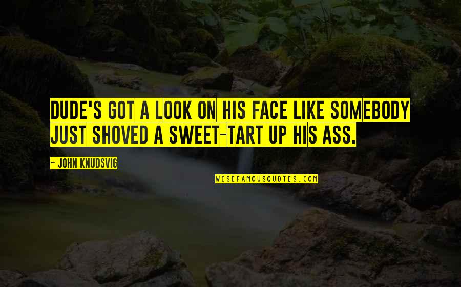 Esterasa Quotes By John Knudsvig: Dude's got a look on his face like
