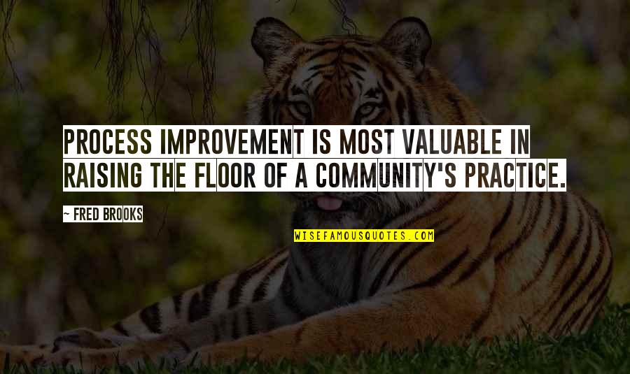 Esterel Spa Quotes By Fred Brooks: Process improvement is most valuable in raising the
