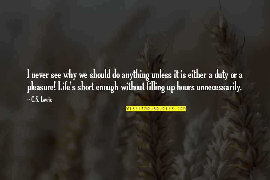 Esthonia Quotes By C.S. Lewis: I never see why we should do anything Esthonia Quotes By C.S. Lewis: I never see why we should do anything