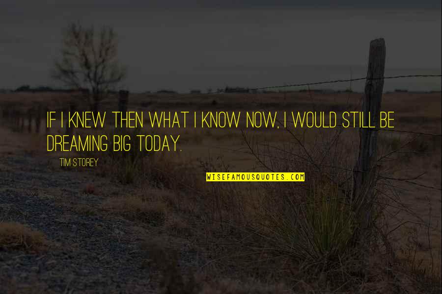 Estimulos Quotes By Tim Storey: If I knew then what I know now,