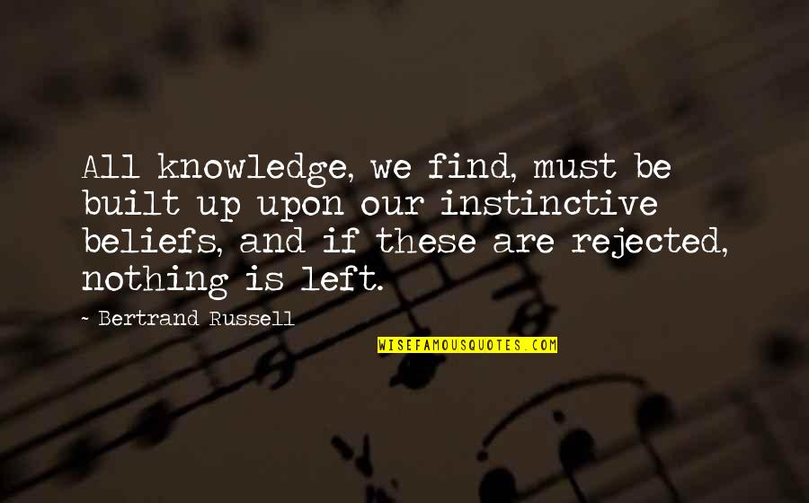 Estirar Espalda Quotes By Bertrand Russell: All knowledge, we find, must be built up