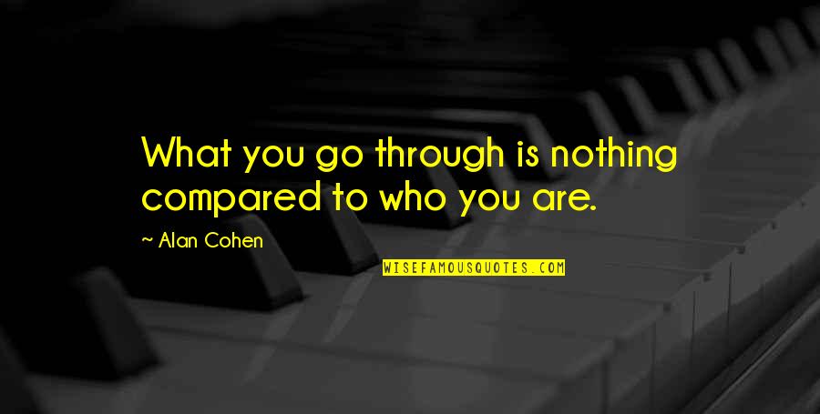 Estofado De Ternera Quotes By Alan Cohen: What you go through is nothing compared to